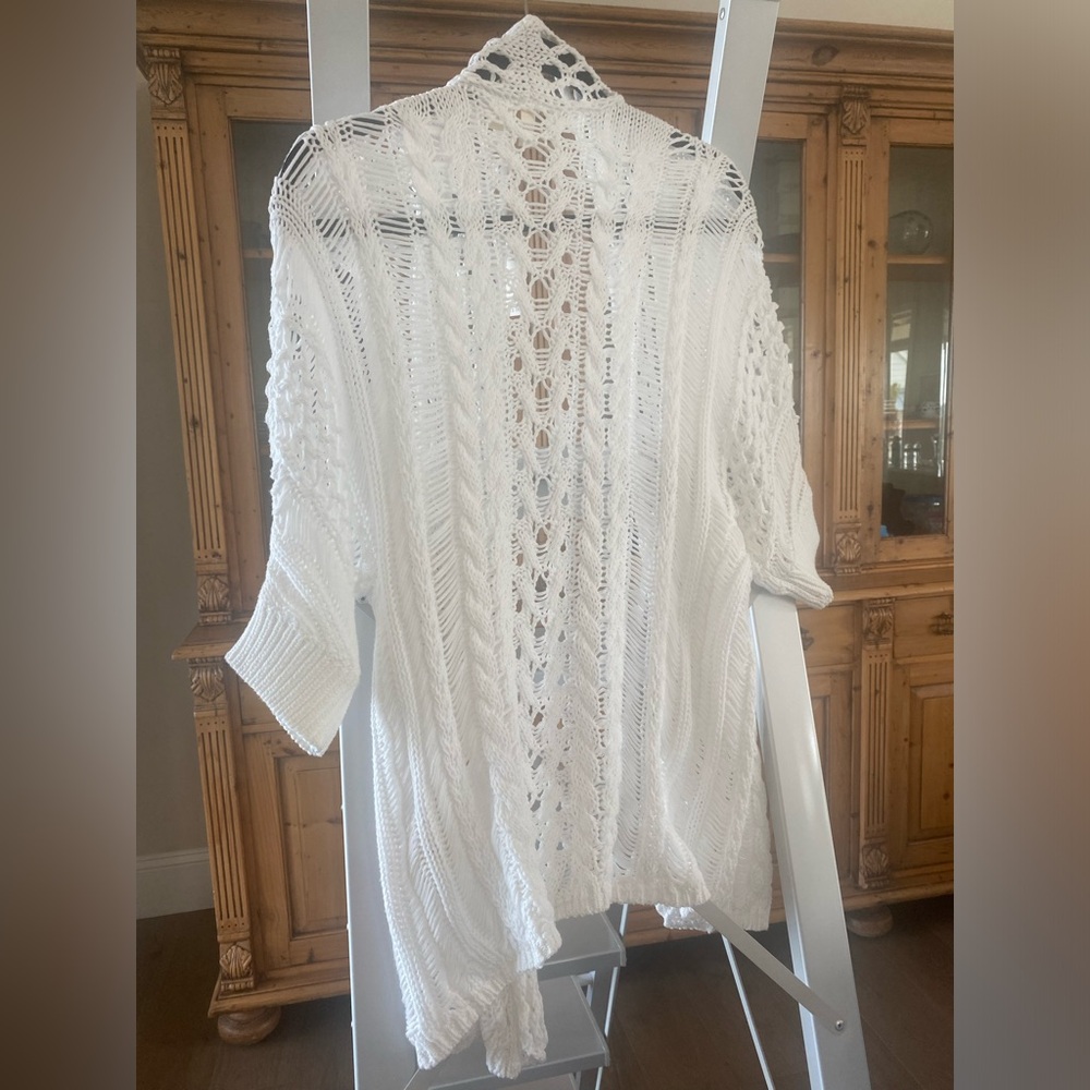 NWT Moth by Anthropologie dolman sleeve knitted cardigan, white Size XS - Picture 9 of 13